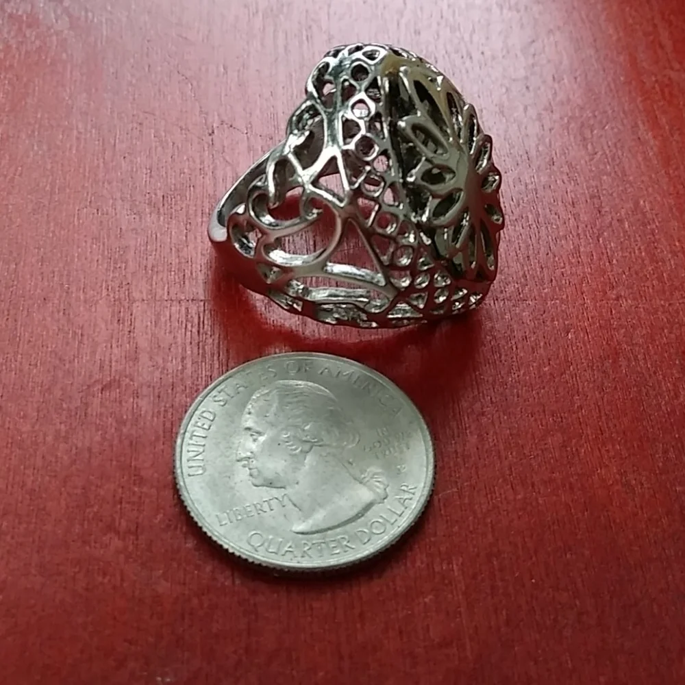 Stainless Steel Statement Outstanding Ring sz 9